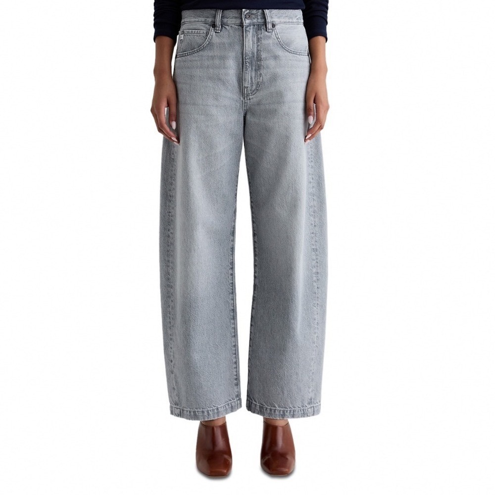 AG Hattie High Rise Barrel Jeans Al Fresco Light Wash Rigid Denim Size 29 NEW